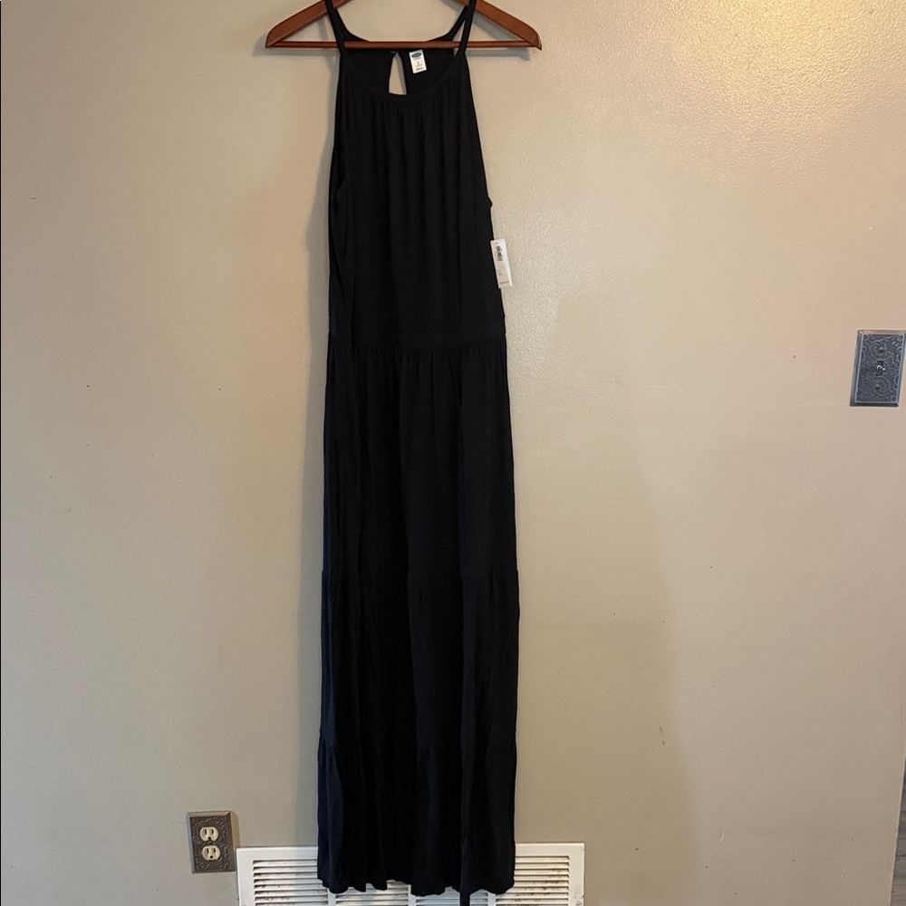 Old Navy Black Maxi Dress with Halter Neck